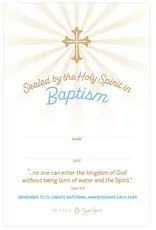 Be Still Prayer Space First Communion Remembrance Card, Blessed Sacrament, Chalice and Eucharist | Be Still Prayer Space