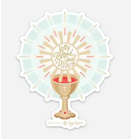 Be Still Prayer Space Holographic Monstrance Sticker | Be Still Prayer Space