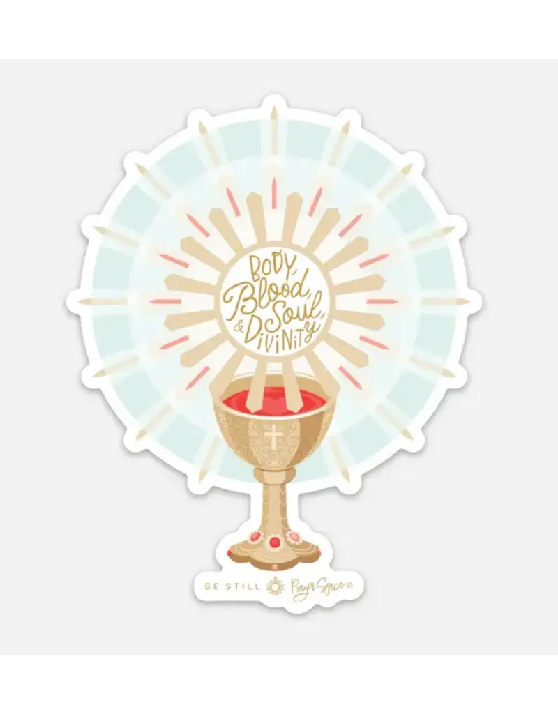 Be Still Prayer Space Holographic Monstrance Sticker | Be Still Prayer Space