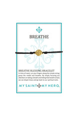 My Saint My Hero Breathe Blessing Bracelet - Gold - Black