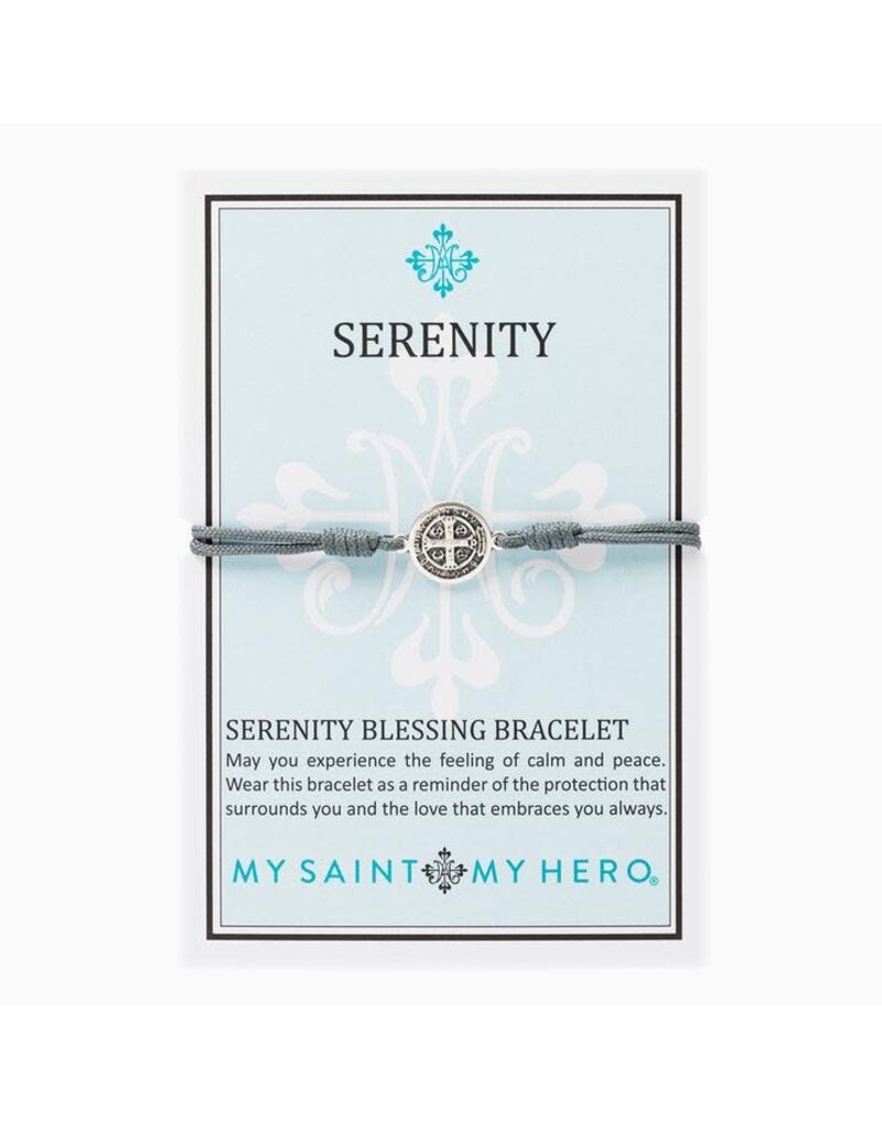 My Saint My Hero Serenity Blessing Bracelet - Slate / Silver