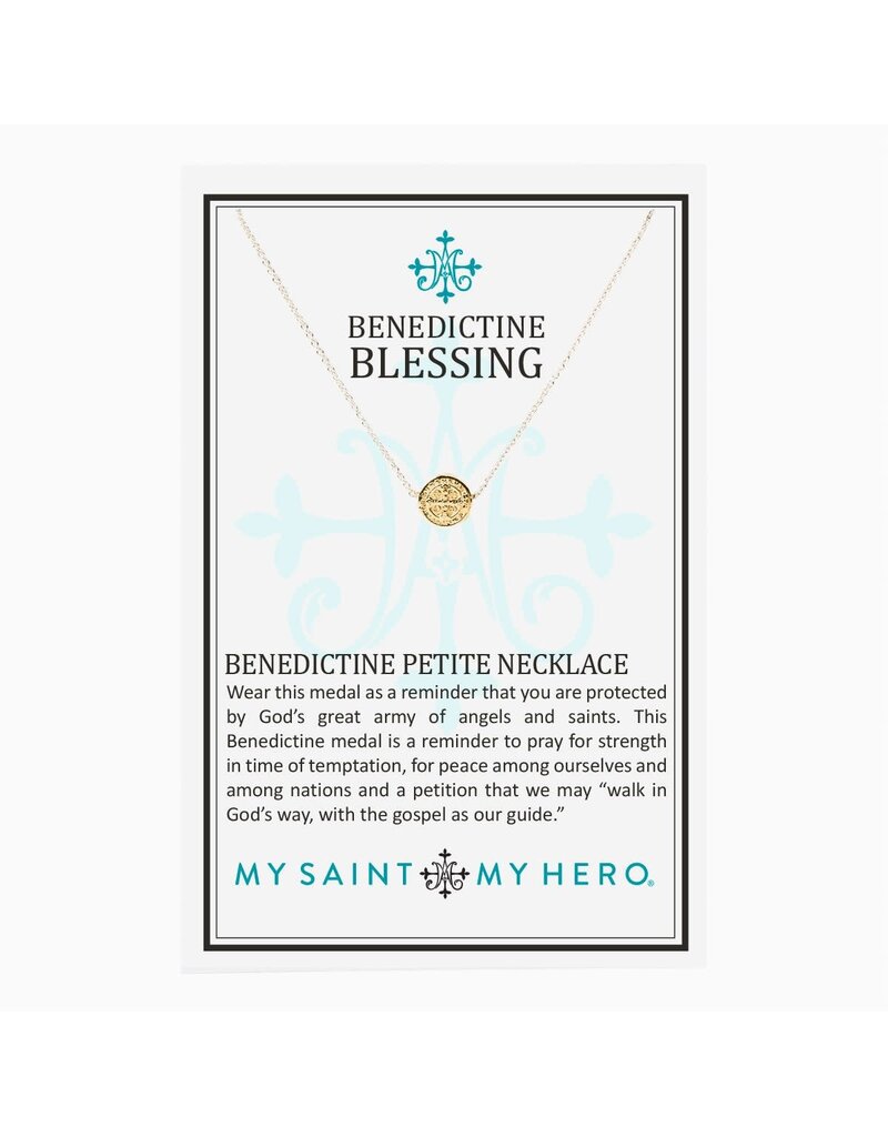My Saint My Hero Benedictine Petite Necklace - Gold