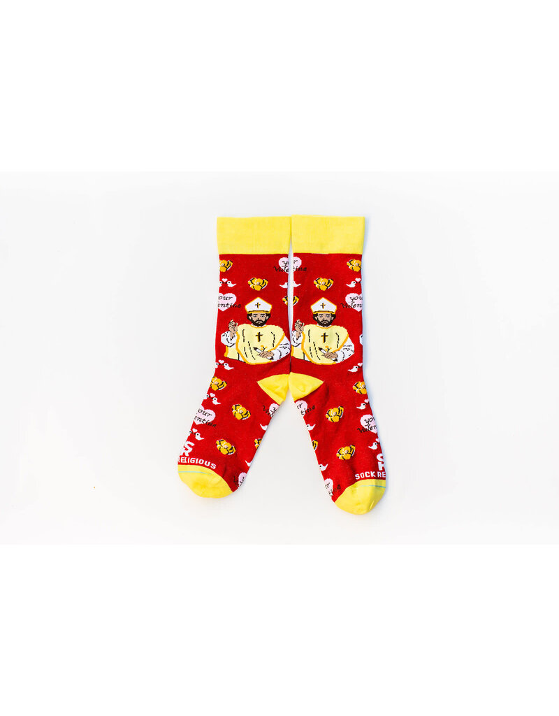 Sock Religious St. Valentine Socks