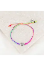 My Saint My Hero Breathe Blessing Bracelet - Silver - Rainbow