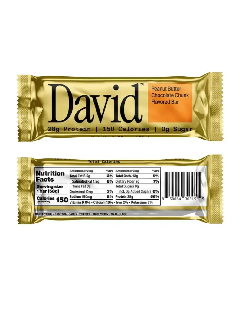 David Protein Bar - Peanut Butter Chocolate Chunk