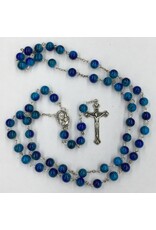 Holy Land Handicraft, LLC Jerusalem Rosary Blue Marble
