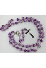 Holy Land Handicraft, LLC Jerusalem Rosary Purple Marble
