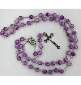 Holy Land Handicraft, LLC Jerusalem Rosary Purple Marble