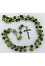Holy Land Handicraft, LLC Jerusalem Rosary Yellow/Green Marble