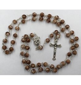 Holy Land Handicraft, LLC Jerusalem Rosary Brown Marble