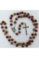 Holy Land Handicraft, LLC Jerusalem Rosary Red/Orange Marble