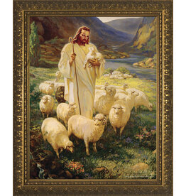 Catholic to the Max Good Shepherd - Gold Framed Art 11"x14"