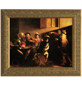 Catholic to the Max The Calling of St. Matthew (Caravaggio) - Standard Gold Framed Art 12x16