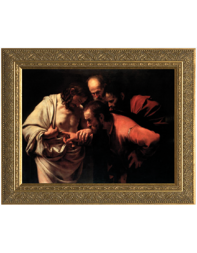Catholic to the Max The Incredulity of St. Thomas (Caravaggio) Framed Art 12x16