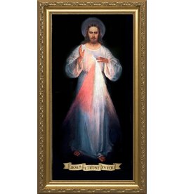 Catholic to the Max 8" x 16" Divine Mercy Vilnius - Gold Framed