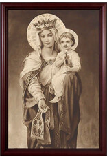 Catholic to the Max 12" x 18" Mother of the Clergy - Cherry Framed Art Mother of the Clergy - Cherry Framed Art