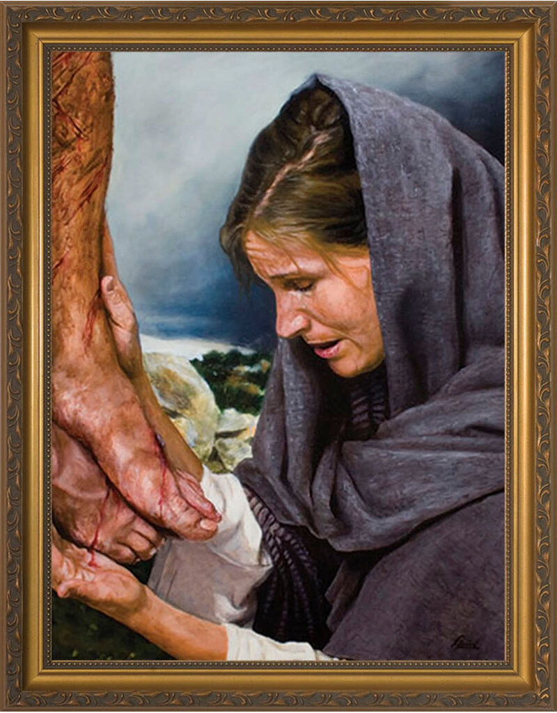 Nelson Fine Art and Gifts 12x16" Mary's Sorrow by Jason Jenicke Standard Gold Framed Art