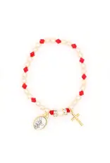 Devon Trading Company Saint Michael Stretch Pearl Bracelet
