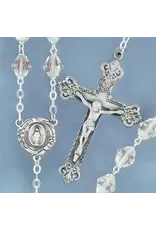 Devon Trading Company Clear Diamond-Shaped Bead Rosary