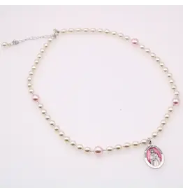 Devon Trading Company Saint Therese of Lisieux Pearl Necklace