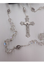 Devon Trading Company Clear Diamond-Shaped Bead Rosary
