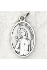 Lumen Mundi St. Sebastian 1" Oxidized Medal
