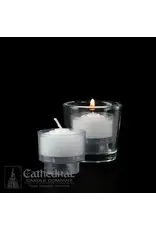 Cathedral Candle Co. 4-hour ezLite Clear Votive Candles (Disposable Plastic) - Case of 288