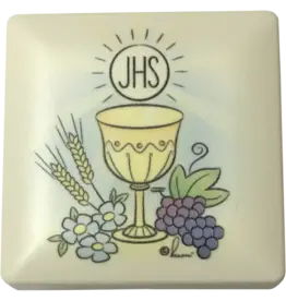 Lumen Mundi 2 x 2 inch Communion box with Black Communion Rosary