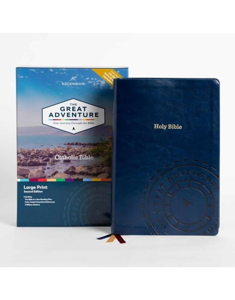 Ascension Press The Great Adventure Catholic Bible, large print, Blue leather