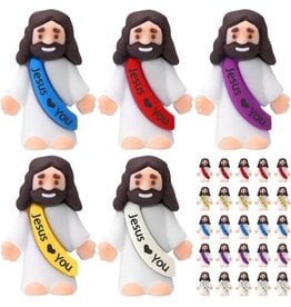 Spiritus (New Day) Jesus Mini Figurine, Jesus Loves You Sash