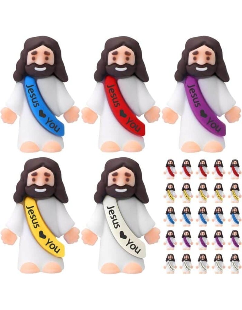 Spiritus (New Day) Jesus Mini Figurine, Jesus Loves You Sash