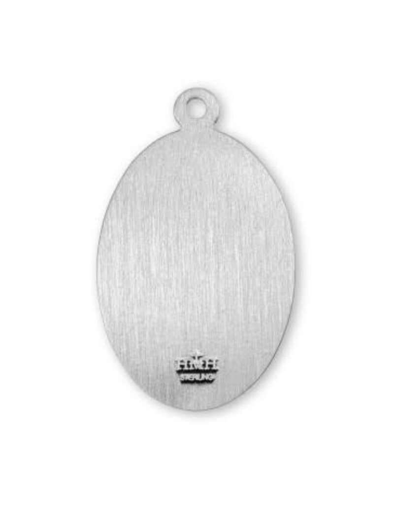 HMH Religious Sterling Silver St. Jude Medal on 24" Chain