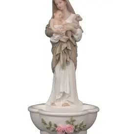 Goldscheider of Vienna L'innocence  Holy Water Font  in Color 7.5"
