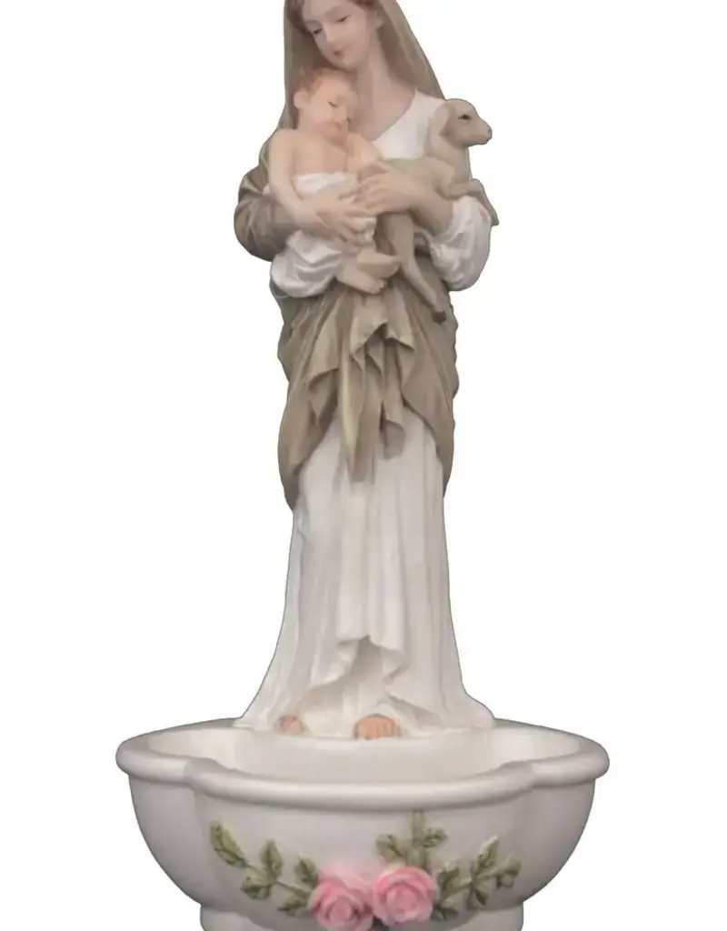 Goldscheider of Vienna L'innocence  Holy Water Font  in Color 7.5"