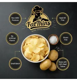 Fat Thins Sea Salt Potato Chips, 5 oz