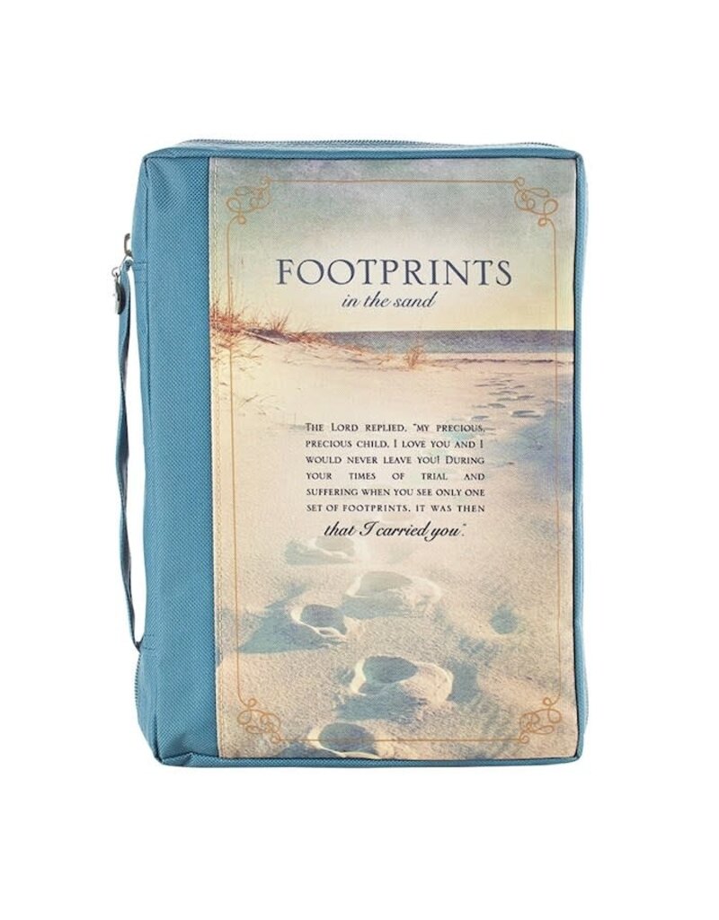 Christian Art Gifts Bible Cover-Footprints-Large