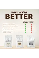 Seven Weeks Coffee:  Decaf, Medium Roast, Whole Bean, 12 oz Bag | Nutty, Dark Chocolate, Sweet