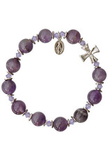 Sine Cera Amethyst Rosary Bracelet (10mm)