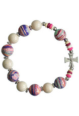 Sine Cera Pink Multicolor Rosary Bracelet