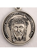 HMH Religious Sterling Silver Christ Holy Face with Latin Text, 20" Chain