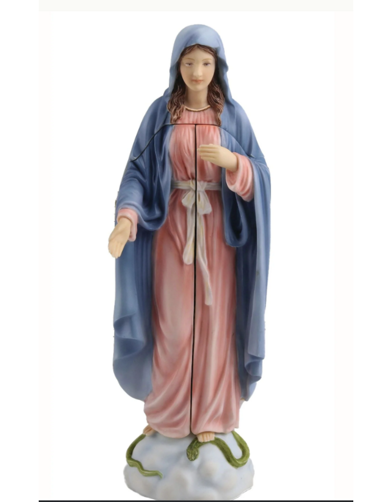 Goldscheider of Vienna Lady of Grace/Annunciation Triptych, hand-painted, 8"