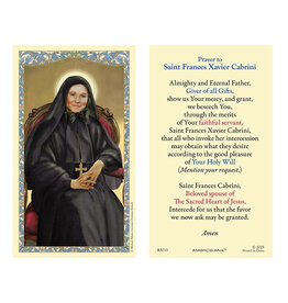 Ambrosiana St. Frances Cabrini Laminated Holy Card