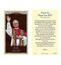 Ambrosiana Pope Leo XIV Laminated Holy Card