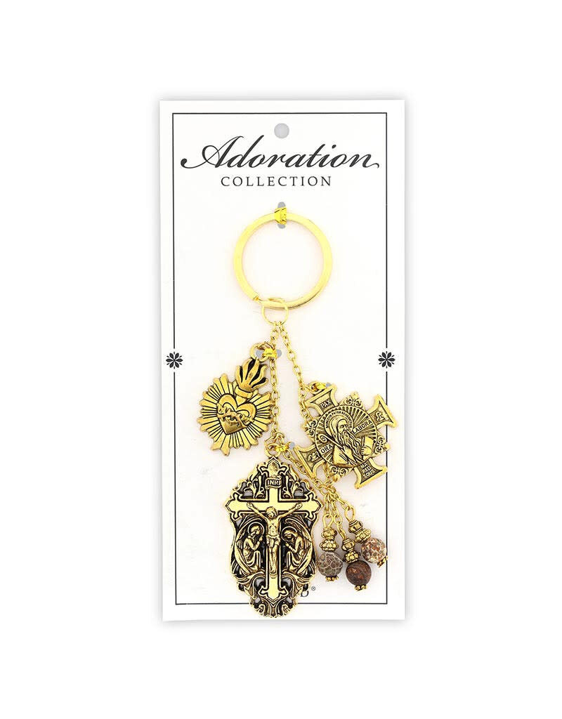 Creed Saint Benedict Adoration Keychain