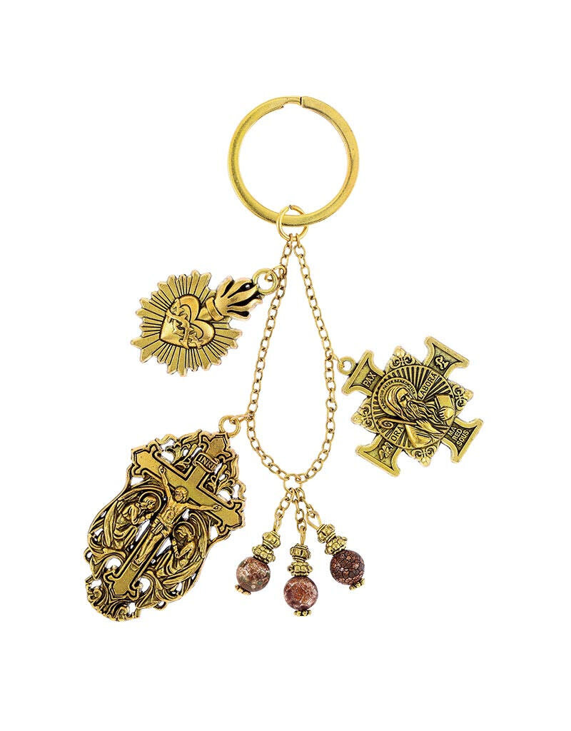 Creed Saint Benedict Adoration Keychain