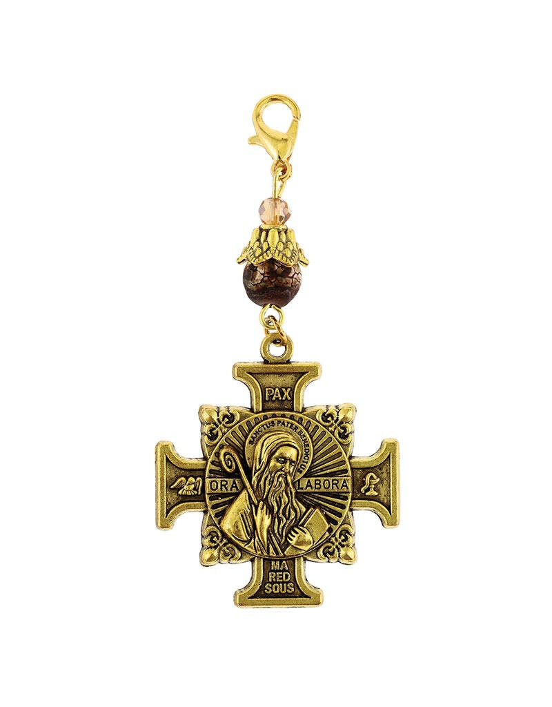 Creed Saint Benedict Medal Adoration Bag Clip