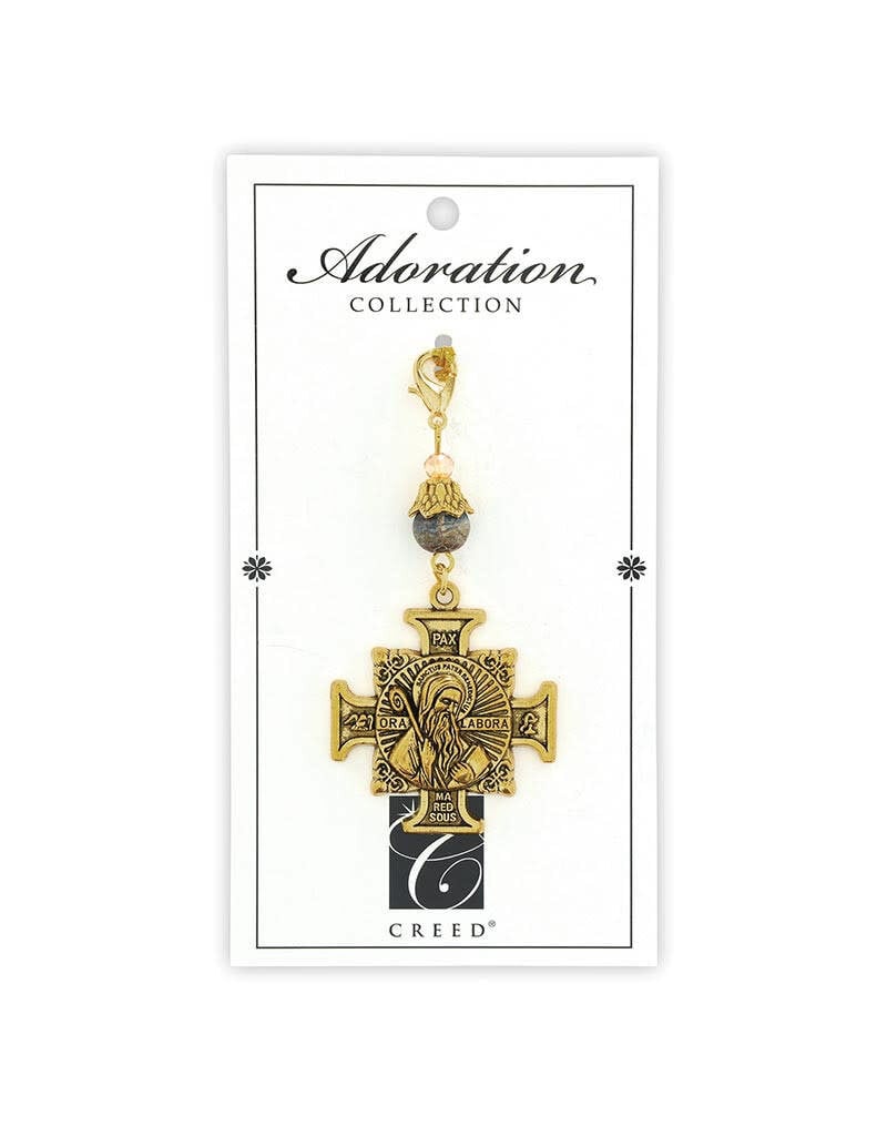 Creed Saint Benedict Medal Adoration Bag Clip