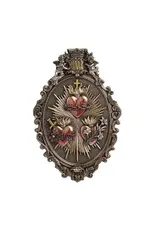 Goldscheider of Vienna Three Hearts Wall Plaque in Cold Cast Bronze 9x14"