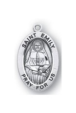 HMH Religious Saint Emily Oval Sterling Silver Medal