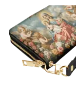 "Rosaria"  Faux Leather Wallet (Mary and the Child Jesus with Roses)